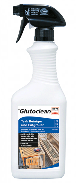 Glutoclean Teak Reiniger und Entgrauer, 750 ml